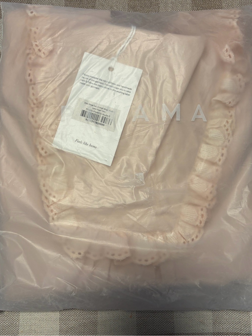 NEW Piyama Elsie Pajama Cotton Sleep Set S (4-6) in Blush Nude - Picture 7 of 9